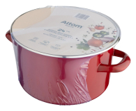 Altom Garnek emaliowany 24 cm 4,6 l pokrywka merlot indukcja - 1611128 - zdjęcie 5